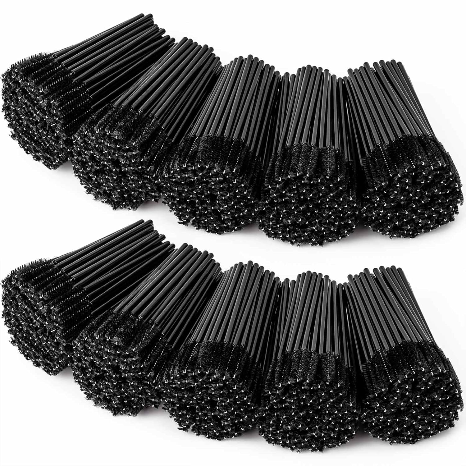 1000 Disposable Mascara Wands Eyelash Brushes Spoolies for Eyebrow Eye Lash Extension Black-GlimoraGlow