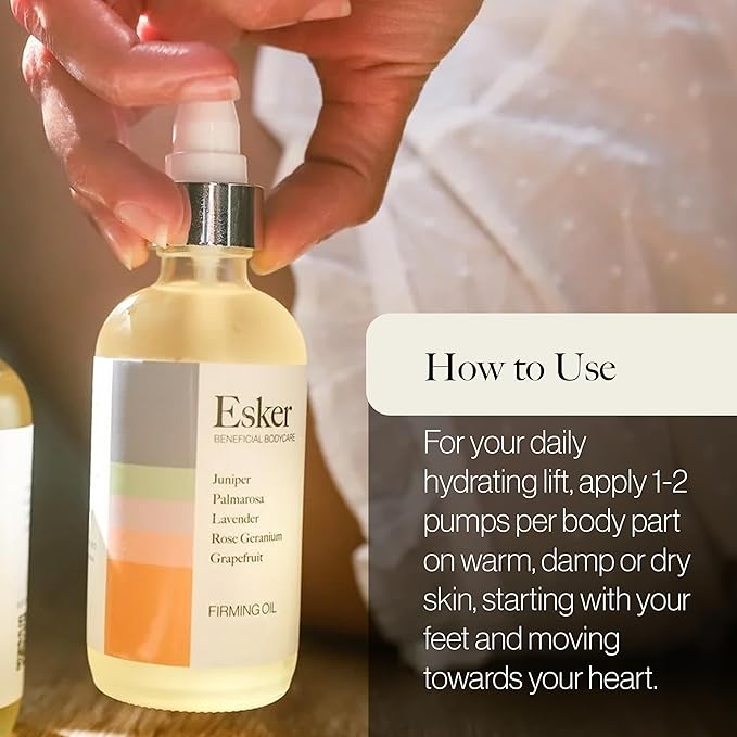 ESKER Beauty Firming Body Oil | (4 oz) | Plant-Based Serum Firms and Tightens Skin | Clean Beauty-GlimoraGlow