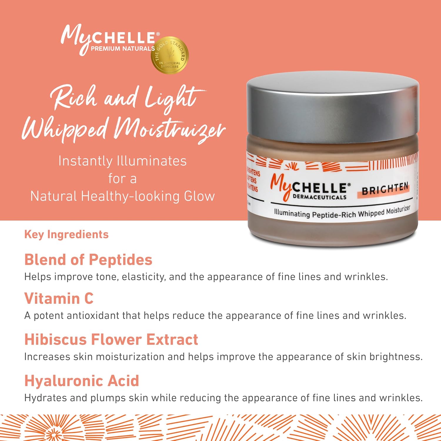 MYCHELLE Illuminating Peptide-Rich Whipped Moisturizer, 1.2 OZ-GlimoraGlow