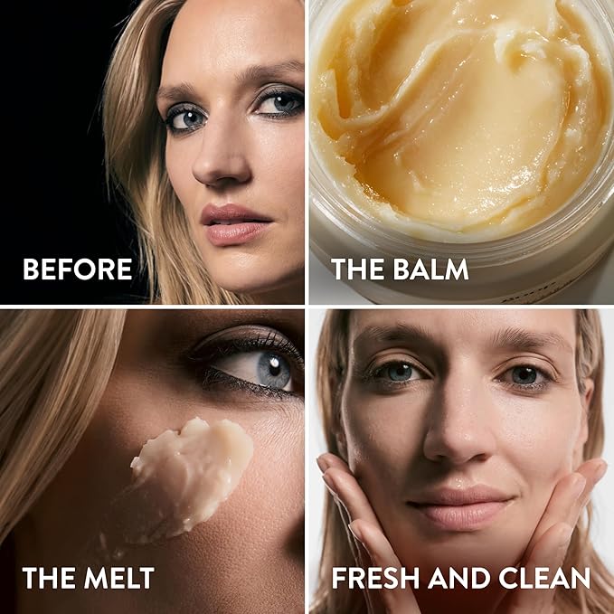 goop Beauty Cleansing Balm | Makeup Remover & Facial Cleanser for Sensitive Skin | Saffron Extract, Vitamin E, & Biofermented Cleansing Microspheres | Removes Dirt, Pollution, & Sunscreen | 3.4 fl oz-GlimoraGlow