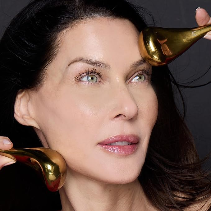 Angela Caglia Gold Cryo Facial Set | Refreshing Cryotherapy Facial Set that Improves Circulation, Reduces Puffiness and Dark Circles for a Refreshed & Rejuvenated Complexion-GlimoraGlow