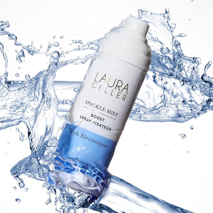 LAURA GELLER NEW YORK Spackle Mist Boost Setting Spray with Electrolytes - Long-Lasting Makeup Spray with Blue Light Protection - Dewy Skin Makeup Setting Spray-GlimoraGlow