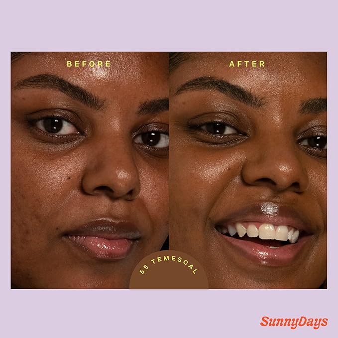 Tower 28 Beauty SunnyDays SPF 30 Tinted Mineral Sunscreen - For Sensitive Skin - 2-in-1 Facial Broad Spectrum UVA/UVB Protection + Foundation – Shade 55 TEMESCAL, 1 Fl Oz-GlimoraGlow