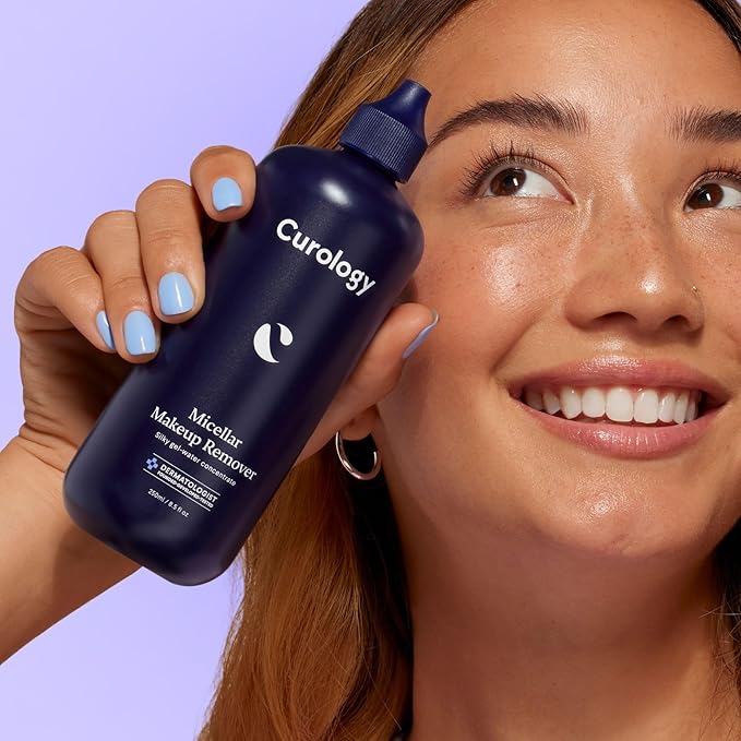 Curology Micellar Water Makeup Remover, Cleansing Gel Water Concentrate, Waterproof Eye and Face Make Up Removal, 8.5 fl oz-GlimoraGlow