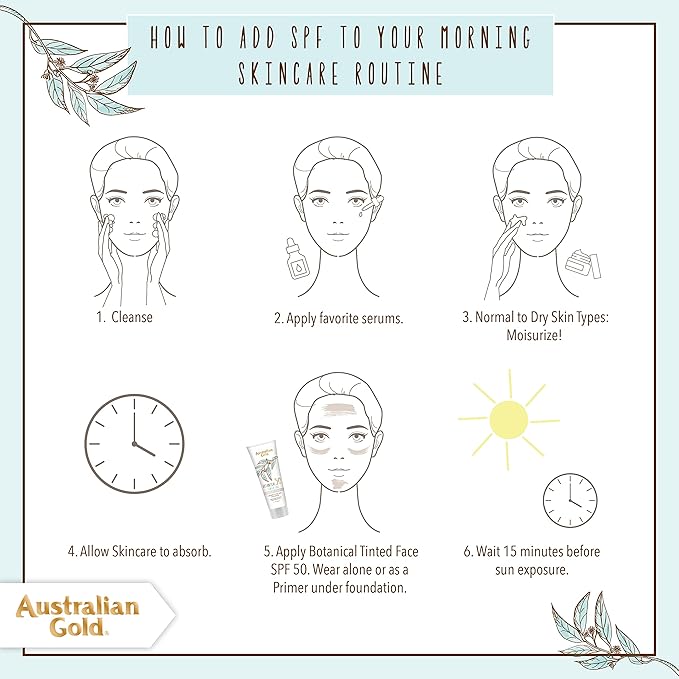 Australian Gold Botanical SPF 50 Tinted Sunscreen for Face, Non-Chemical BB Cream & Mineral Sunscreen,Water-Resistant,Matte Finish,For Sensitive Facial Skin,Rich to Deep Skin Tones, 3 FL Oz, Rich-Deep-GlimoraGlow