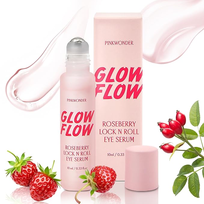 Glow flow roseberry lock n roll Eye serum (0.33fl. oz.) | Anti-Aging Eye Care, Collagen Boosting-GlimoraGlow