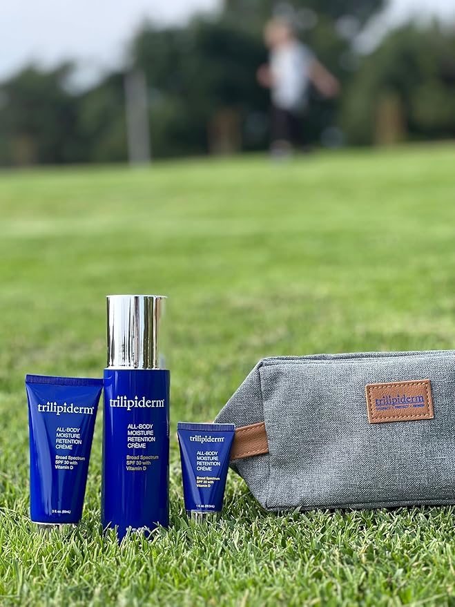 Trilipiderm All-Body Moisture Retention Crème with SPF 30, Vitamin D - 8oz Airless Pump Sunscreen-GlimoraGlow