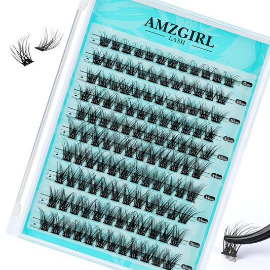 Self Adhesive Lash Clusters 120PCS Self Adhesive Eyelashes Volume C Curl 8-16mm,No Lash Glue Needed,Impress Lashes Wide Stem Eyelash Extensions-GlimoraGlow