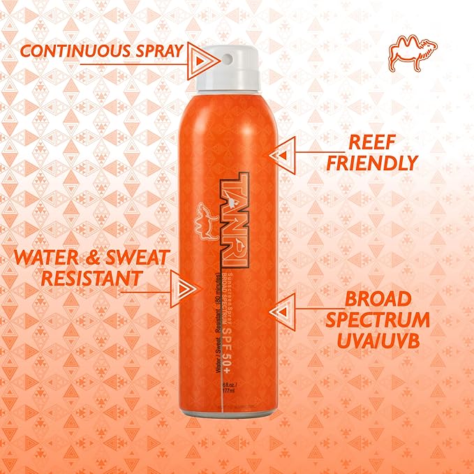 TANRI Primo Explorer Pack; Includes SPF50+ Sunscreen Spray that Goes on Clear, Active Wipes No-Rinse Body Wipes, Moisturizing SPF15 Pear Lip Balm and an Adjustable Fanny Pack (4-Pack Bundle)-GlimoraGlow