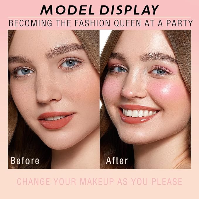 16 Colors Blush Contour Highlighter Makeup Palette, All-in-One Shimmer Silky Matte Mineral Blush Powder Palette, Face Sculpting Bronzer Blusher Illuminator Palette for a Natural Glowing-GlimoraGlow