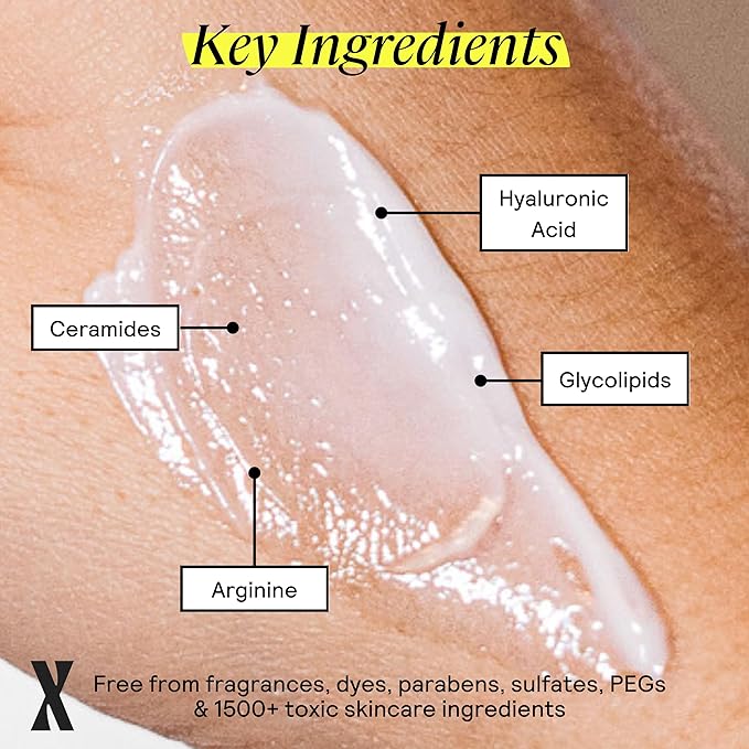 Moisturizing Lotion - Daily Face Moisturizer & Body Lotion for Sensitive Skin - Ceramides & Hyaluronic Acid - No Common Irritants - Non-Comedogenic - Oil-Free - Fragrance Free - 10 Ounce-GlimoraGlow