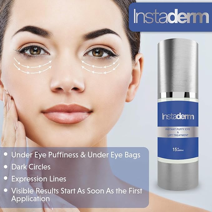 Instant Puffy Eye & Lift Treatment – Removes Under Eye Bags & Puffiness. Eliminate Dark Circles & Wrinkles. Naturally Ageless Hydrating Cream. Disappears Before Your Eyes Within Minutes.-GlimoraGlow