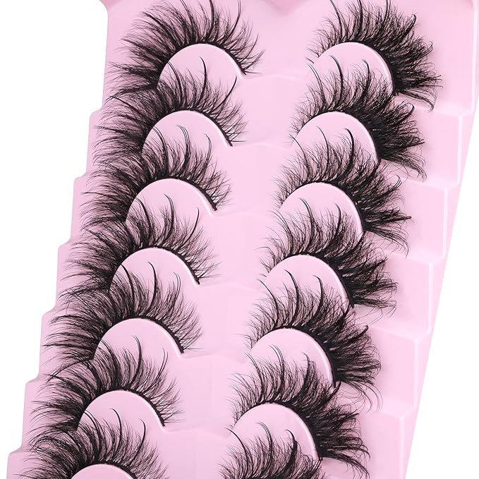 Fox Eye Lashes Wispy Faux Mink Lashes Volume Fairy Cat Eye Lashes That Look Like Extensions Spiky Fake Eyelashes Natural Look-GlimoraGlow