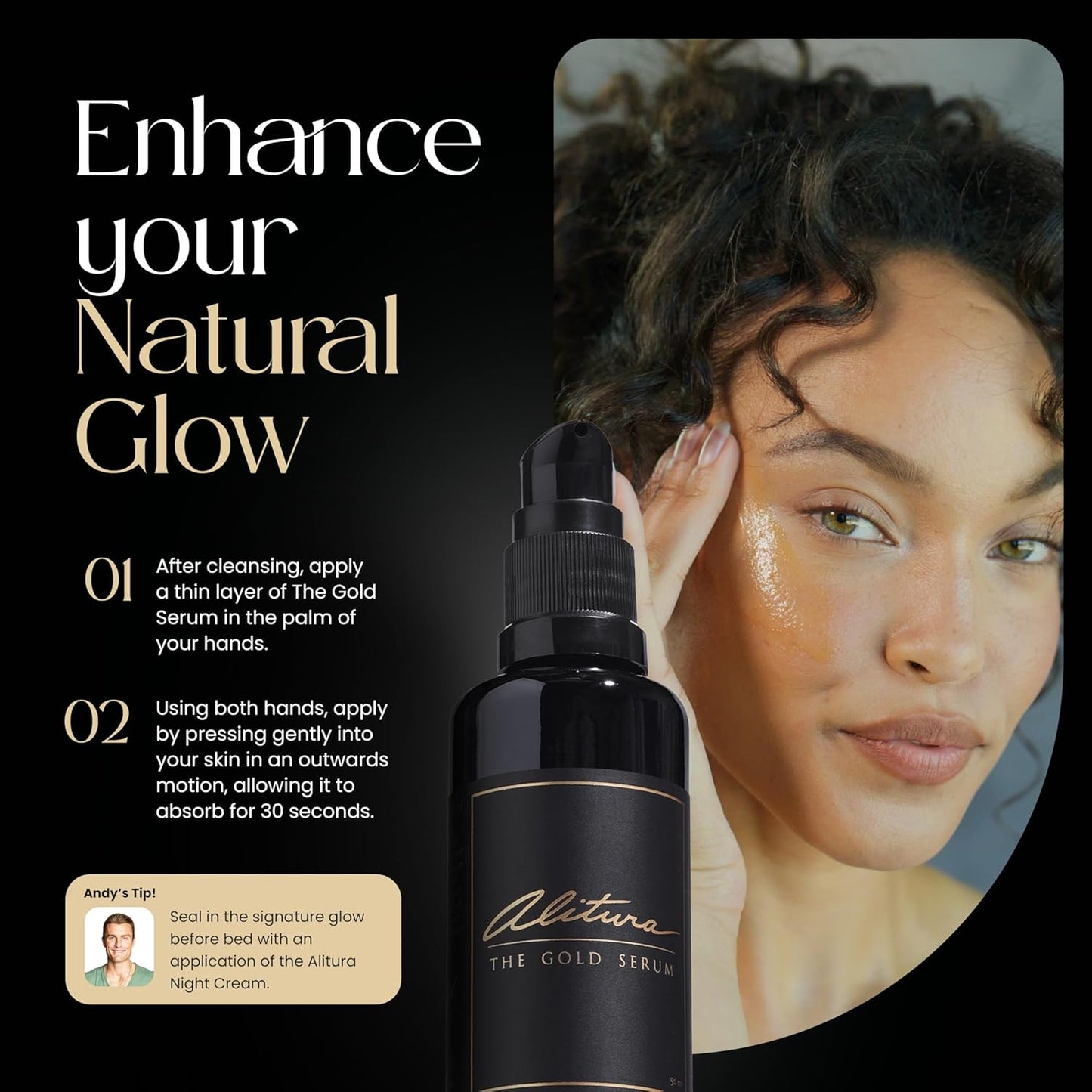 Alitura Anti-Aging Peptide & Collagen Gold Serum for Face – with Vitamin A, CoQ10 & Astaxanthin – Korean-Inspired Hydrating Serum for Wrinkles, Radiance & Firmness – 50ml-GlimoraGlow