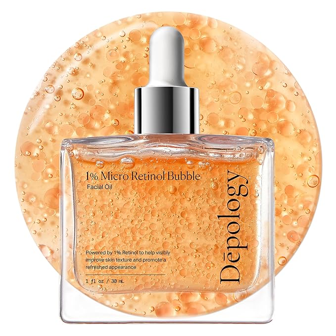 1% Retinol Face Oil with Firming, Smoothing & Glowing– Retinol Serum for Face, Lightweight Squalane Facial Oil for Fine Lines, Texture & Anti-Aging, Gentle for All Skin 1.01 fl oz-GlimoraGlow