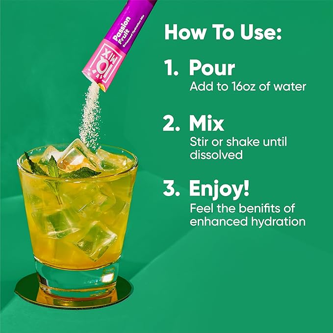 IQMIX Hydration Electrolyte Powder – 4-in-1 Formula for Hydration, Mental Clarity, Mood and Recovery – Sugar-Free Drink Mix, Keto, Magnesium L-Threonate, Lion’s Mane – 20 Count Tropical Variety Pack-GlimoraGlow