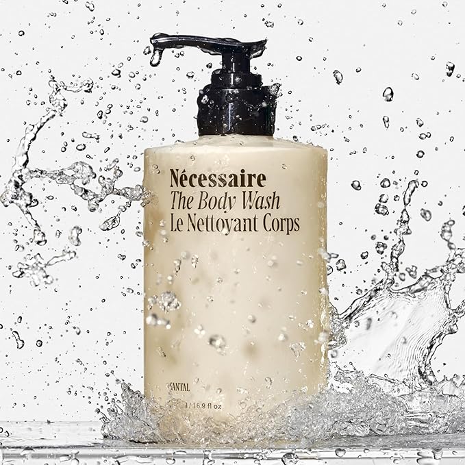 Nécessaire The Body Wash Santal. Natural Body Wash for Women & Men, Therapeutic Shower Gel with Epsom Salt + Minerals. Gel Cleanse,16.9 fl oz.-GlimoraGlow