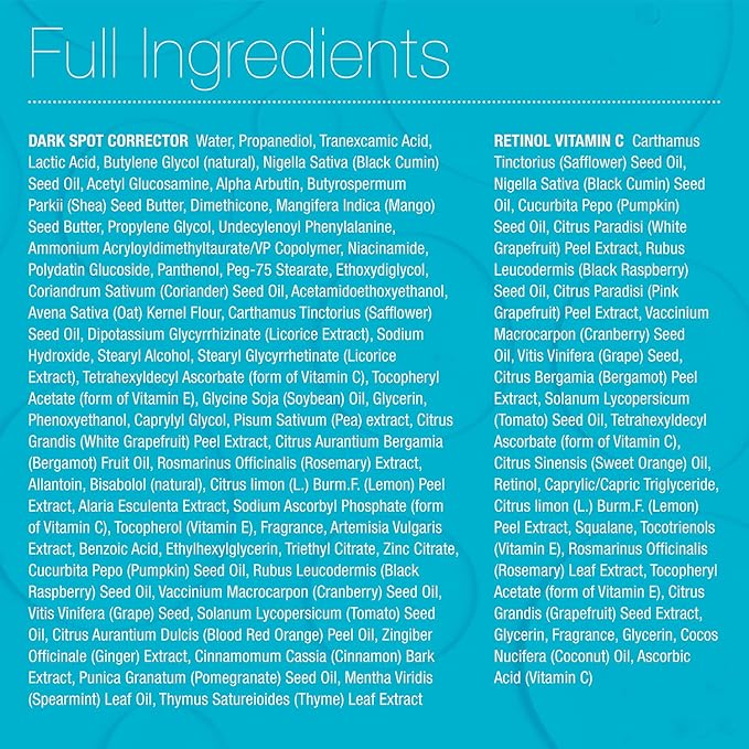MD Complete Dark Spot Retinol Duo | Professional Dermatologist Dark Spot Correction | includes Dark Spot Corrector 1.0 fl oz and Retinol Vitamin C Concentrate Serum 0.5 fl oz| Set of Two-GlimoraGlow