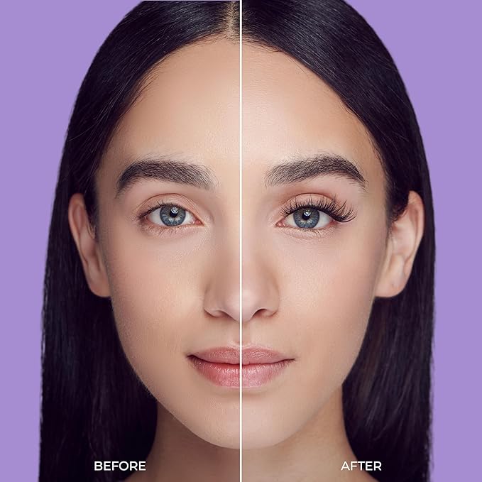 KISS imPRESS Falsies Self Adhesive Eyelashes, Press On Lashes, 12mm-14mm Glam Volume Lashes, Black, No Glue Needed, Invisible Band, 36 Lash Clusters & Non-Stick Applicator - Voluminous-GlimoraGlow