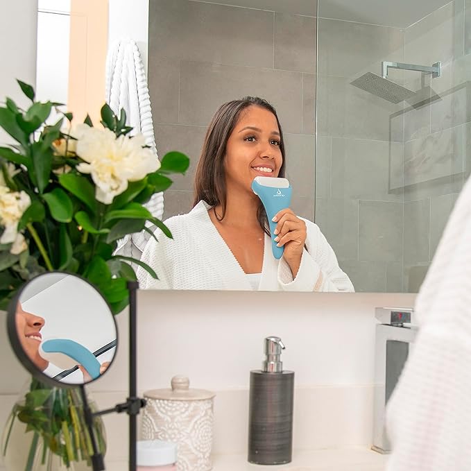 Arctic 2-in-1 Set Cryotherapy Ice Roller for Face Wrinkles Massager - Skin Care Tool for Puffiness - Cooling Ice Facial Eye Skin Roller - Reduce Puffiness and Relief Migraine Pain-GlimoraGlow