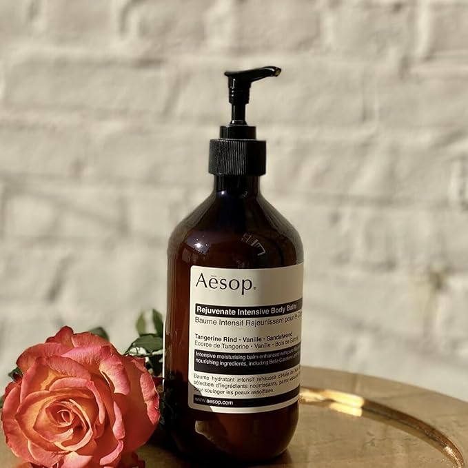 Aesop Rejuvenate Intensive Body Balm | Intensive Moisturising, Nourishing, Hydrating | Enhanced with Macadamia Nut and Sandalwood Oils | 16.9 oz / 500mL-GlimoraGlow