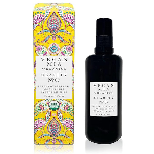 USDA Organic Clarity Balancing Face Mist - Hydrating Rose Water Facial Spray Suitable For All Skin Type Face Moisturizer, Setting Spray for Makeup & Face Primer, 3.4 oz-GlimoraGlow