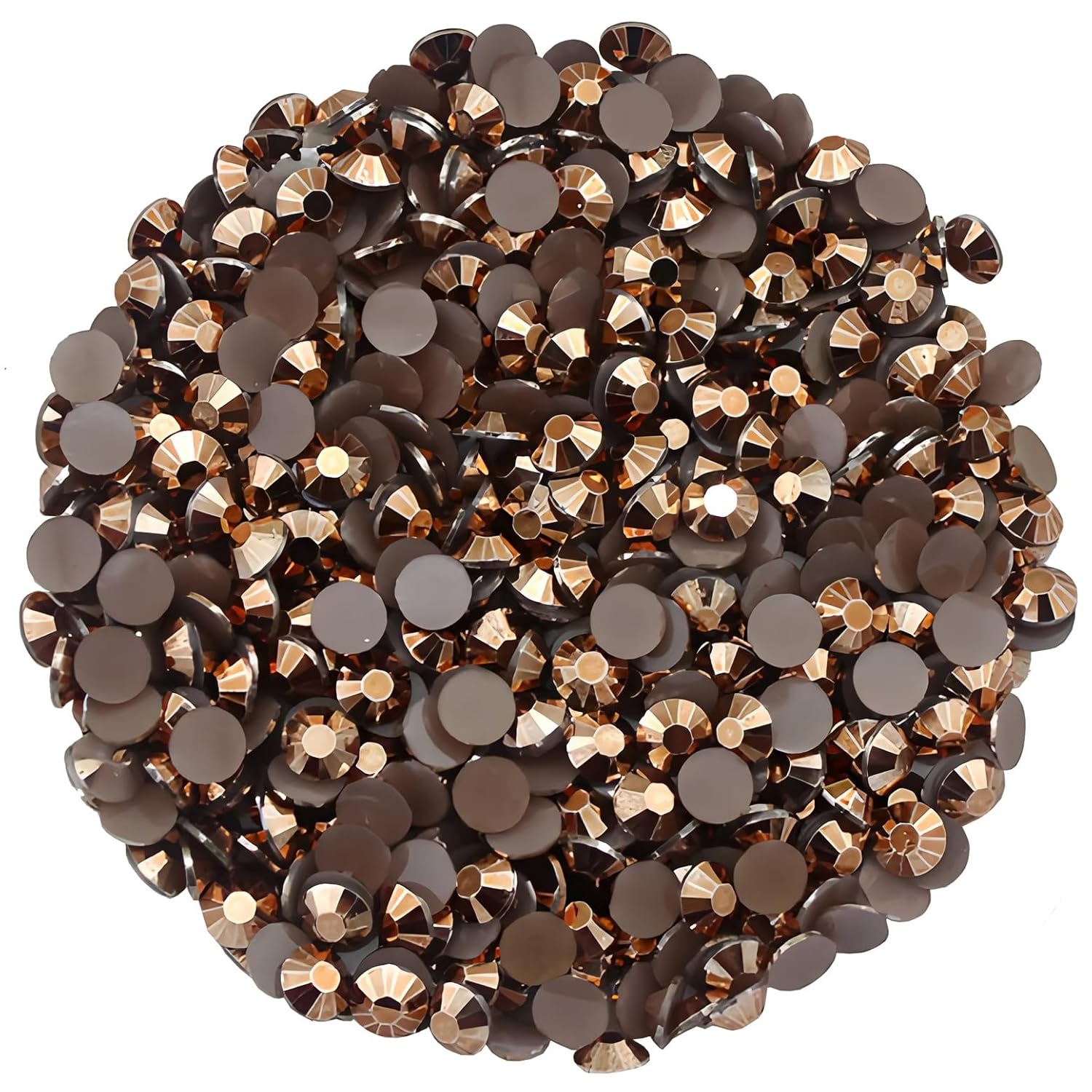 2250 Pcs SS16 4mm AB Flatback Rhinestones for Nails Art Crafts Glitter Round Shine Gems Crystals DIY Clothes Shoes （Bronze AB）-GlimoraGlow