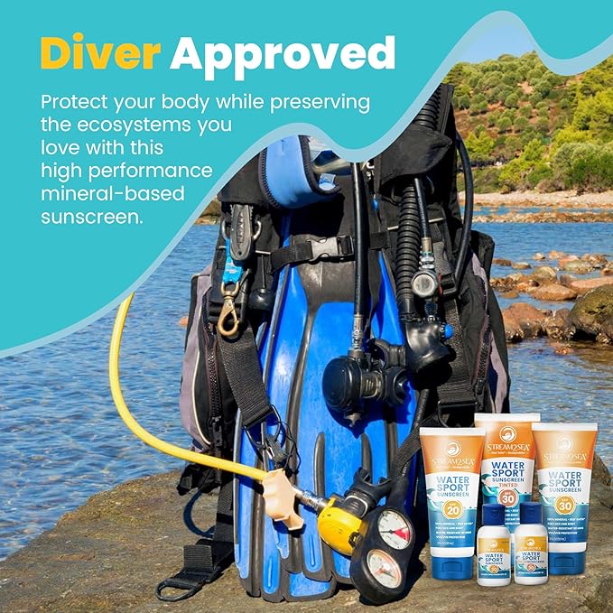 STREAM 2 SEA SPF 20 Mineral Sunscreen Biodegradable and Reef Safe, 1 Fl oz Pack of 3 Travel Size Paraben Free Non Greasy, Moisturizing Mineral Sunscreen For Face, Body Protection Against UVA and UVB-GlimoraGlow
