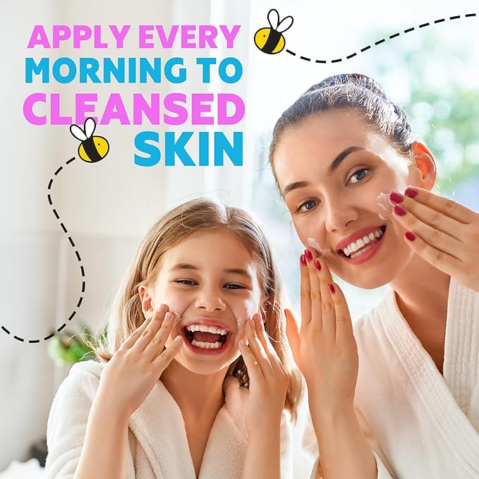 Kid Face Sunscreen Moisturizer with SPF – SPF 30 Mineral Face Sunscreen – Lightweight, Non-Greasy, Reef-Safe with Zinc Oxide & Niacinamide – Broad-Spectrum UV Protection – Daily Moisturizer for Kids-GlimoraGlow