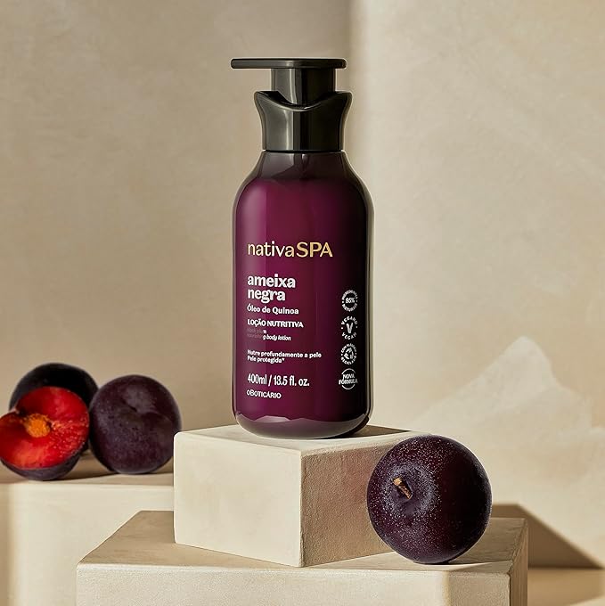Nativa SPA by O Boticário, Black Plum Moisturizing Body Lotion, Long-Lasting Hydration and Lightweight, Fragranced Moisturizer, 13.5 Ounce-GlimoraGlow