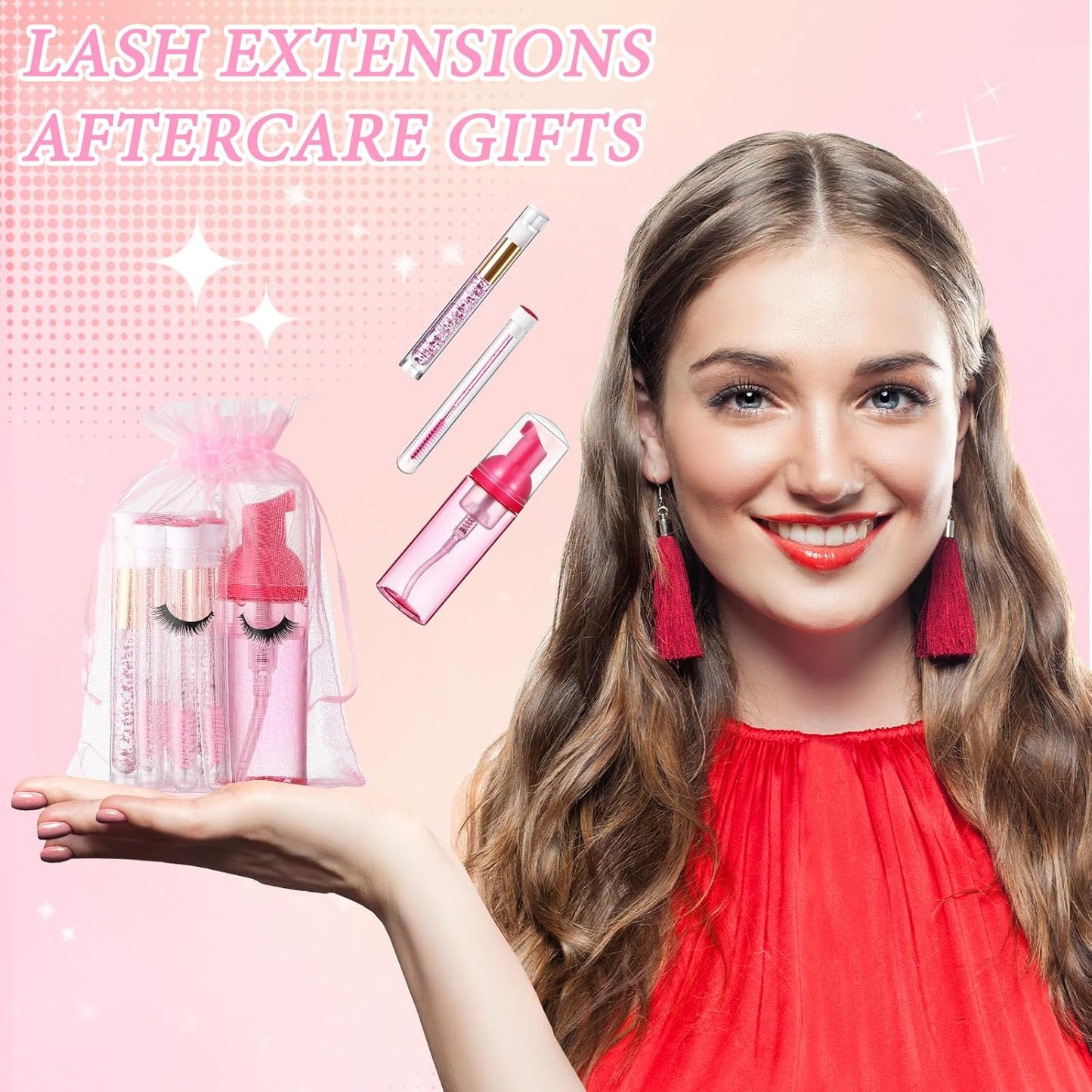 Zhehao 80 Pcs Lash Shampoo Bottle Brushes Kit 20 Foam Pump Dispensers 20 Lash Shampoo Brushes 20 Eyelash Aftercare Bag 20 Cleaning Pipes, Eyelash Extension Supplies(Colorful)-GlimoraGlow