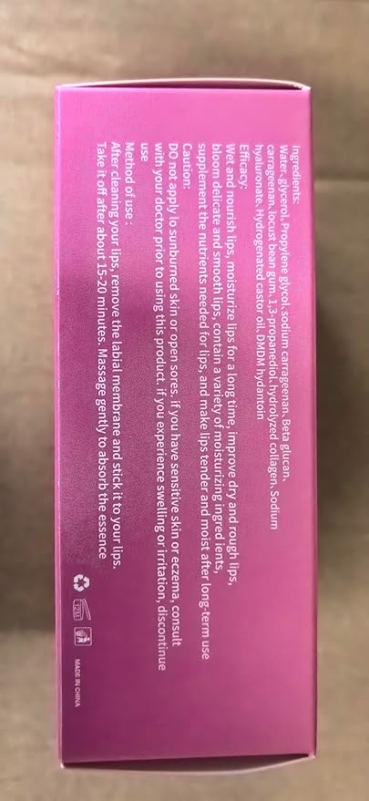 20Pcs Moisturizing/Plumping Lip Mask, Restores Moisture Mask for Dry Lips and Lines Overnight Care, Gel Treatment Masks (Pink)-GlimoraGlow