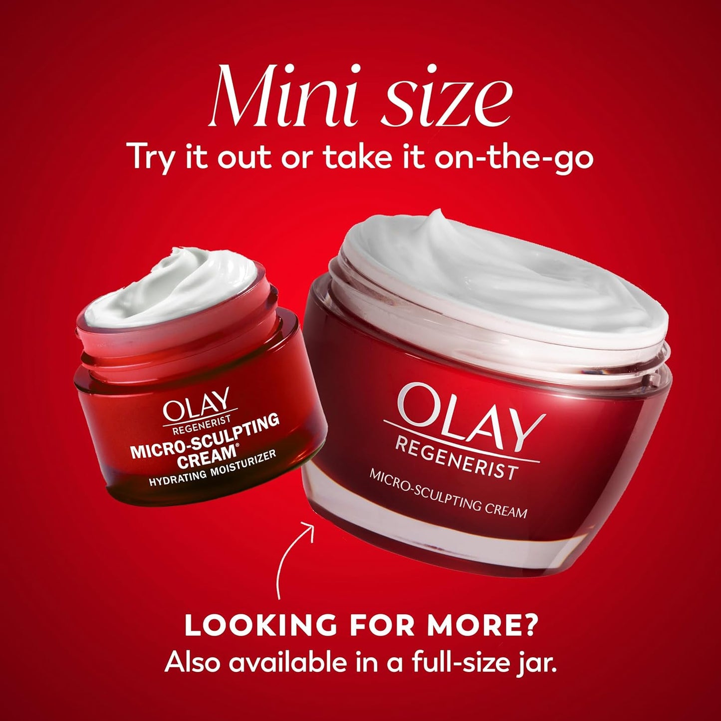 Olay Face Moisturizer, Regenerist Micro-Sculpting Cream for Women, Trial Size - Instant Hydration, Anti-Aging, Anti-Wrinkle, Firming Skin Care - Hyaluronic Acid, Niacinamide, Amino Peptides, 0.5 Oz-GlimoraGlow