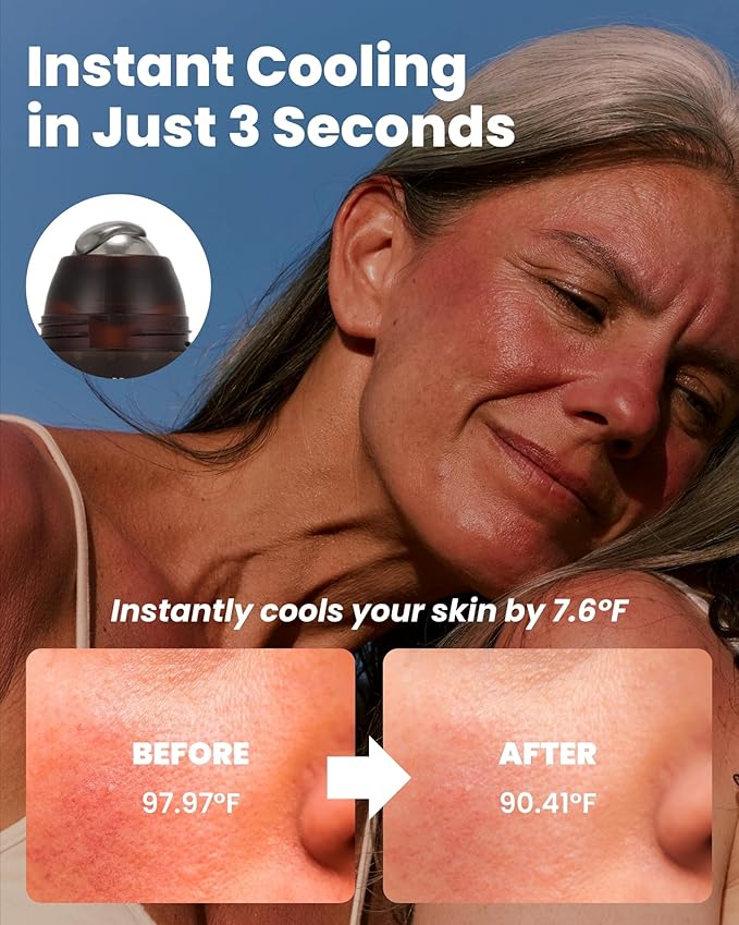 Ice Roll Serum | Cooling & Hydrating Roll-On Serum for Face, Puffy Eyes, Bakuchiol & Collagen for Firming & Lifting, Facial Roller for Depuffing, Under Eye Bag Treatment | Korean Skin Care-GlimoraGlow