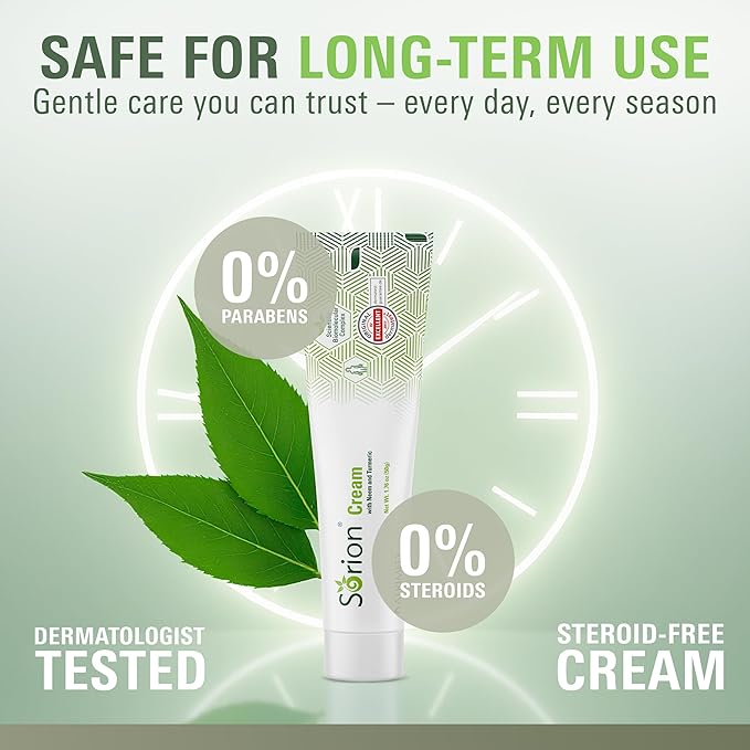 Sorion Cream - Herbal Moisturizer for Dry, Itchy, Flaky Skin with Coconut Oil, Neem, Turmeric and Pala Indigo Plant Skincare-GlimoraGlow