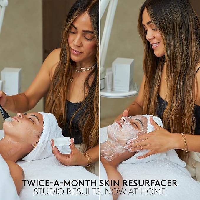 SHANI DARDEN SKIN CARE Triple Acid Peel, 2-Step Exfoliating Face Peel with Mandelic, Lactic & Glycolic Acids, Kaolin Clay Neutralizing Mask & Brush, Helps Improve Dark Spots & Skin Texture, 1.69 fl oz-GlimoraGlow