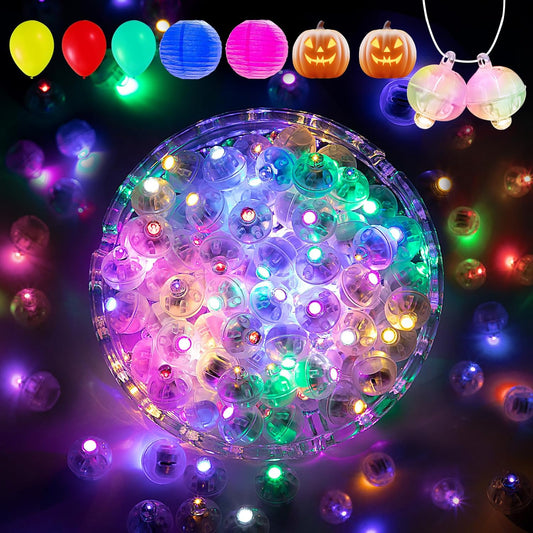 Aogist 200Pcs Multicolor Balloon Lights with Hook,Long Standby Time,Waterproof Mini Light for Birthday Party Wedding Christmas Halloween Easter Decorative (Flash)