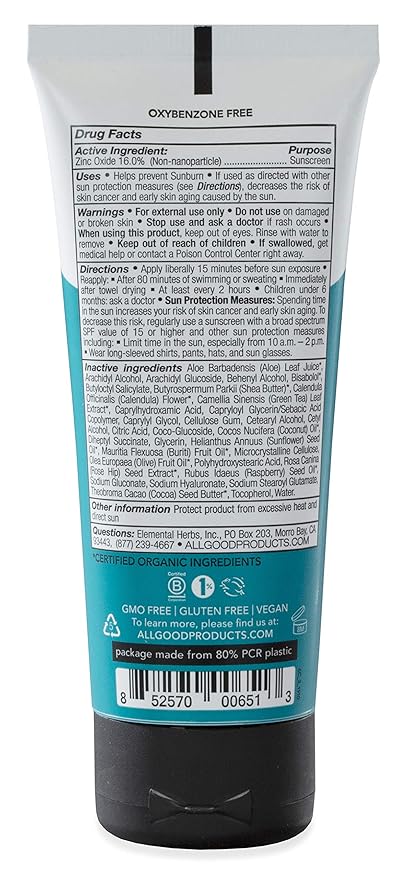 All Good Sunscreen - Sport Mineral Sunscreen Lotion, Reef Friendly, SPF 30+ for Face & Body, Water & Sweat Resistant, 2-pack (3 oz)-GlimoraGlow