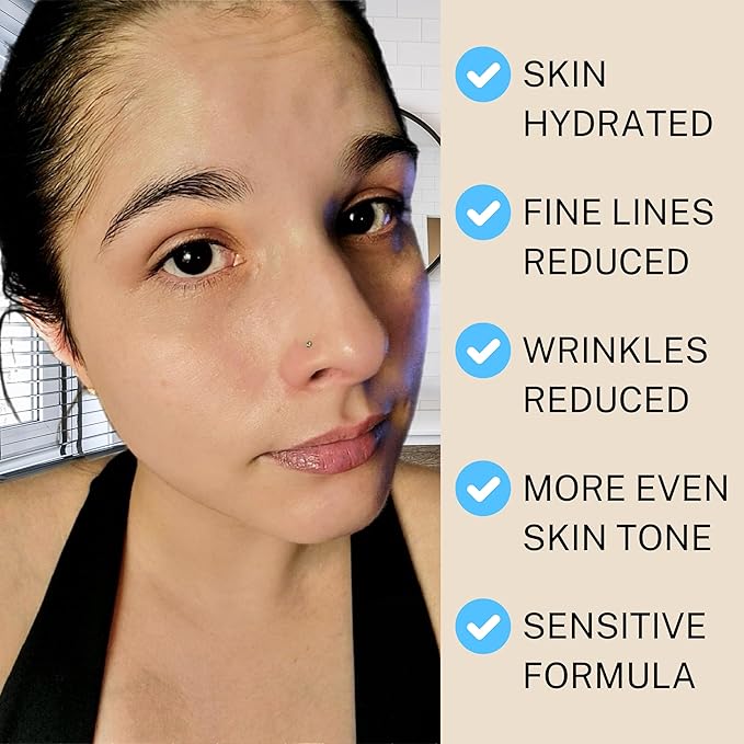 SKIN AURA Advanced Anti-Aging Serum - All-In-One Formula Visibly Improves Wrinkles, Fine Lines & Age Spots with 5 Vitamins + Minerals, Hyaluronic Acid & Collagen Peptides - 30ml (1oz)-GlimoraGlow