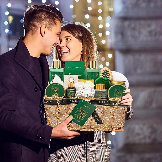 18-Piece Luxury Spa Gift Basket Set for Fathers Day Bath & Body Care Kit for Women & Men Perfect Gift for Christmas Mother's Day Birthday with Shower Gel & More Great for Holidays & Special Occasions-GlimoraGlow