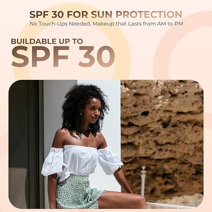 1 Pound EBONY Foundation Powder Refill By Sweet Face Minerals, Lightweight Mineral Loose Makeup Powder with SPF 20, Full Coverage Flawless Finish, Talc-free, Cruelty-Free, Refillable Pouch-GlimoraGlow