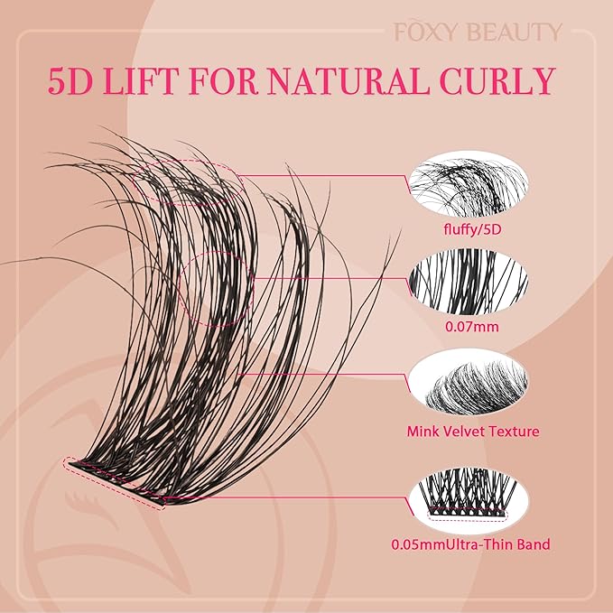 Diva Lash Clusters Kit - 432 Pieces Lash Clusters D Curl Lash Extension Kit Fluffy Lash Clusters Kit WideSpan Individual Lashes 12-20mm Eyelash Clusters, Eyelash Extension Kit With Bond and Seal-GlimoraGlow