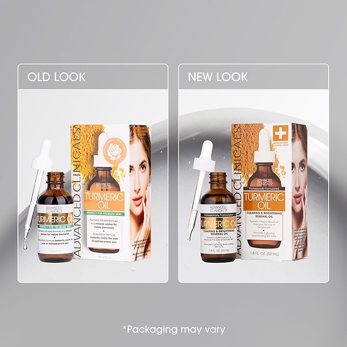 Advanced Clinicals Turmeric Oil Serum For Face | Facial Skin Care Serum With Jojoba + Coconut Oil To Improve Appearance Of Dark Spots & Uneven Skin Tone | Antioxidant Dry Skin Moisturizer, 1.8 Fl Oz-GlimoraGlow