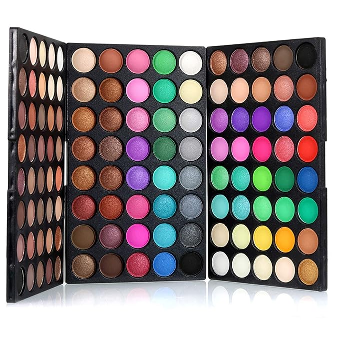 120 Color Eyeshadow Palette Kit with 10 Pcs Foundation Makeup Brush, Professional Daily Use Colorful with Velvety Texture Eyeshadow Palette, Highly Pigmented Waterproof Long Lasting Makeup-GlimoraGlow