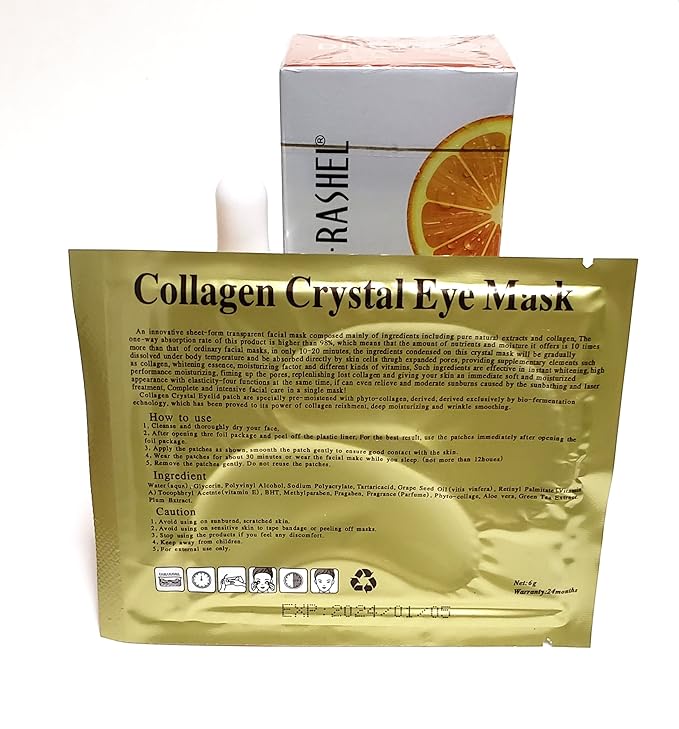 Vitamin C Eye Anti - Aging Serum Essence | Hyaluronic Acid and Collagen, Reduce Wrinkles, Remove Dark circles & Puffiness, Size (1.01 oz)-GlimoraGlow