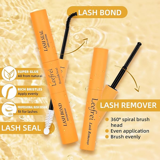 Eyelash Clusters 10-18mm Wispy Lash Clusters D Curl DIY Cluster Lash Extension Kit Individual Lashes Kit With Bond & Seal, Glue Remover, Tweezers(LF05 Lashes Set)-GlimoraGlow