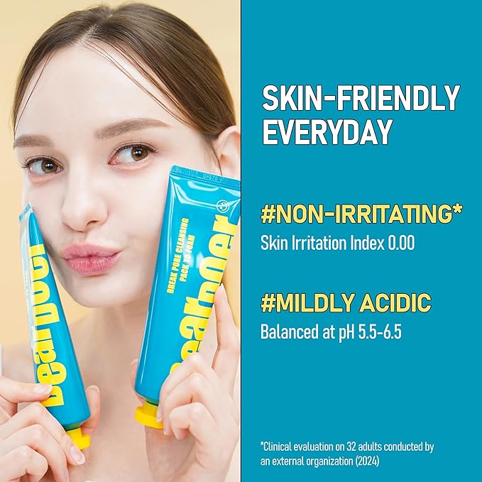 Break Pore Cleansing Pack to Foam – 3-in-1 Korean Skin Care Wash-Off Mask & Exfoliator & Cleanser w/Charcoal and Salicylic Acid – AHA, BHA, PHA for Oily, Congested Skin (3.38 fl oz)-GlimoraGlow