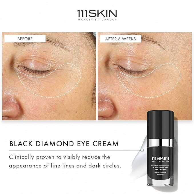 111SKIN Black Diamond Eye Cream, Formulated with Granactive Retinoid for Fine Lines and Dark Circles, Anti-Aging Formula Suitable for Sensitive Skin, 0.51 fl oz-GlimoraGlow