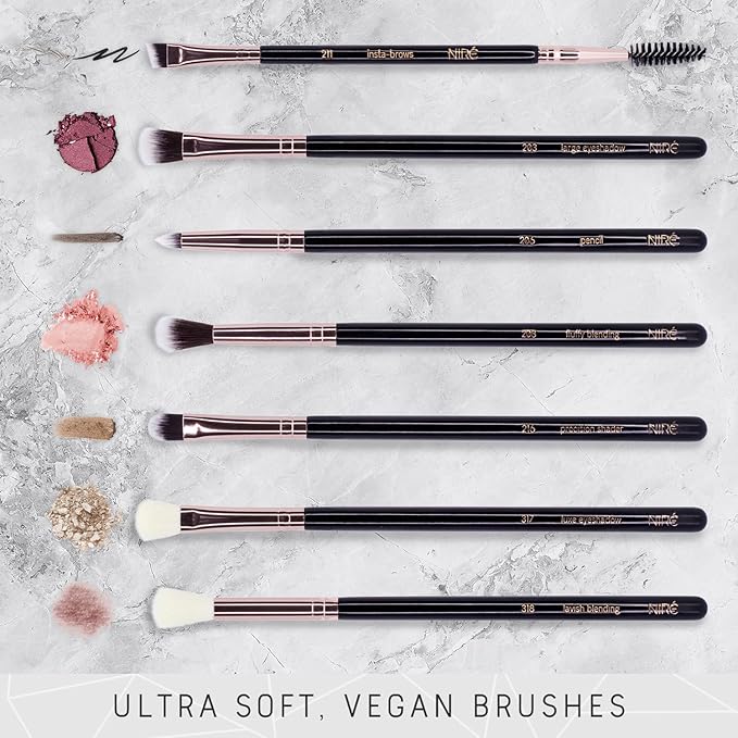 Niré Beauty Most Loved Artistry and Eye Brush Set - Your Best Selection of Makeup Brushes Great for Professionals and Beginners-GlimoraGlow