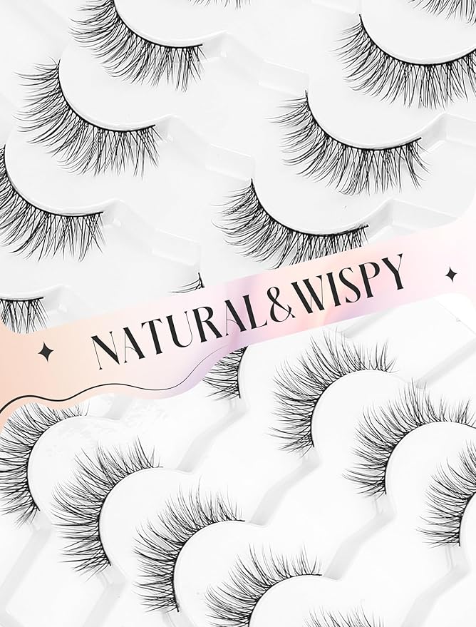 Natural Lashes Natural Eyelashes Short Eyelashes Natural Look False Eyelashes Wispy Eye Lashes Small Lashes Fake Lashes K28-GlimoraGlow